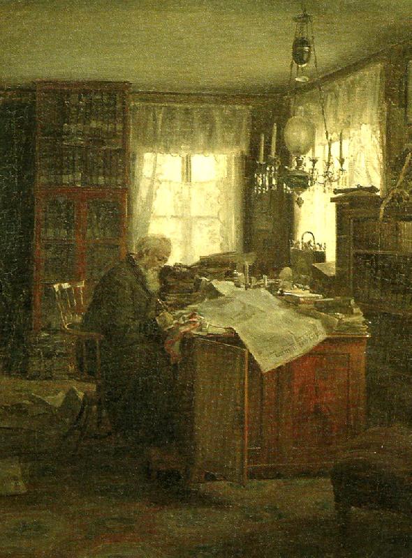 johan krouthen forfattaren och tidningsmannen c. f oil painting image